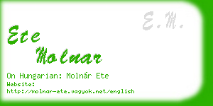 ete molnar business card